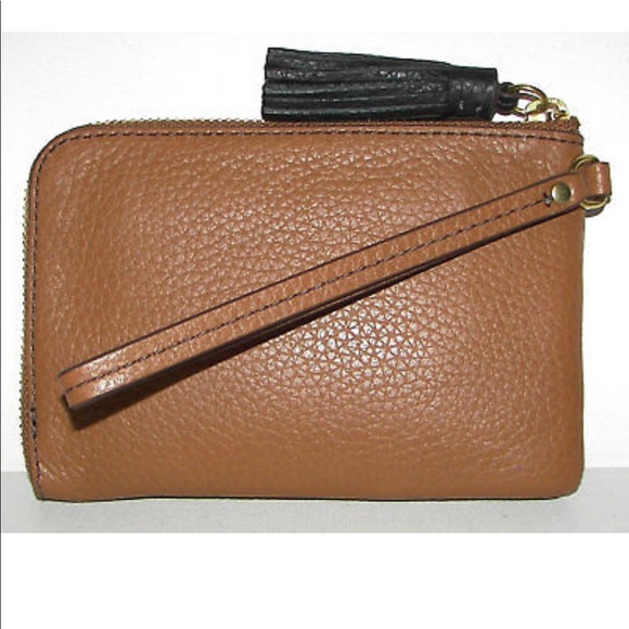 Fossil Tara-Brown Wristlet W/Black Leather Tassel - Picture 3 of 8